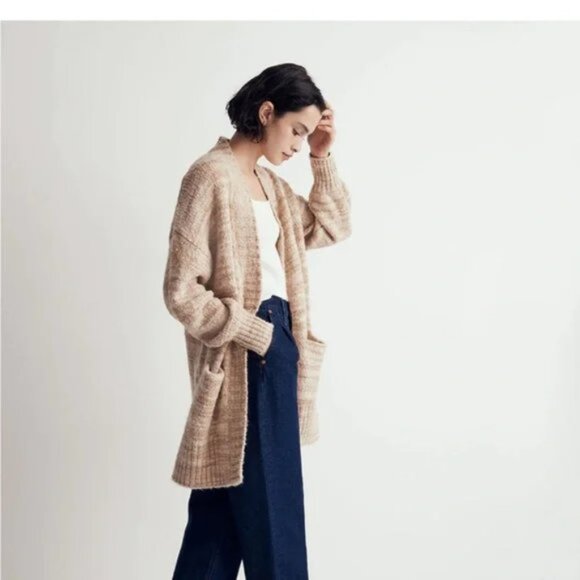 Madewell Wool Space-Dyed Long Cardigan Sweater - Picture 1 of 10